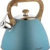 Fluitketel Inductie Gas Waterkoker 3.0 L ‘’ Adriatico ‘’ RVS Chroom Turquoise -Thuiskeuken 1027x1200