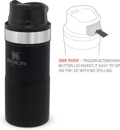 Stanley Trigger-Action Travel Mug 0.47L - Thermosfles - Matt Black -Thuiskeuken 1106x1200