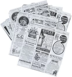 Rainbecom - 50 Stuks - 19 X 17 Cm - Hamburger Zakje Papier - Vetvrij Papier - Papieren Zak Voor Sandwiches - Krant -Thuiskeuken 1119x1200