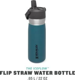 Stanley The IceFlow™ Flip Straw Water Bottle 0,65L - Thermosfles - Lagoon -Thuiskeuken 1129x1200
