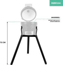 VONROC Kamado Onderstel – Prettige Werkhoogte Van 75cm - Universeel Voor 13 Inch Kamado Barbecues -Thuiskeuken 1178x1200