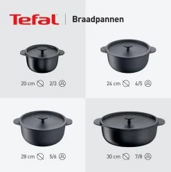 Tefal Trattoria Braadpan - Ø28 Cm - Inclusief Deksel -Thuiskeuken 1194x1200 2