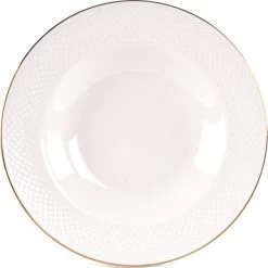 LeRijn® Serviesset Deventer 6 Persoons - 18 Delig - Licht Crème Wit Met Gouden Rand En Motief - Dinerborden - Soepborden - Dessertborden - Borden Servies - Bordenset -Thuiskeuken 1198x1200 13