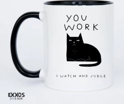 I Work Hard Kat Mok - Katten - Juf Cadeau - Meester Cadeau - Verjaardagscadeau - Cadeau - Verjaardag Cadeau Man - Cadeau Voor Man - Cadeau Voor Vrouw - Mokken - Theeglazen - Koffiekopjes -Thuiskeuken 1200x1004 1