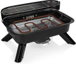 Princess 112252 Hybride Barbecue – Elektrische BBQ - Tafelmodel - 2000W - 44x 29cm - Gebruik Elektrisch Of Met Kolen -Thuiskeuken 1200x1018