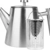 Castagnola Theepot Met Filter – Theekan – Theepot Dubbelwandig – Theepot Roestvrijstaal – Hoogwaardig RVS – 1 Liter – 5 Kopjes Thee – Zilver -Thuiskeuken 1200x1034 2