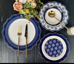 Selinex Porselein Serviesset Barok Blauw 25-delig -Thuiskeuken 1200x1041