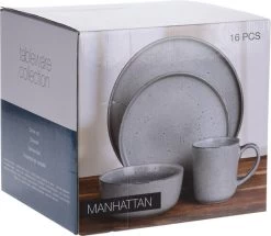 Excellent Serviesset - Servies - 16 Stuks - Aardewerk - Grijs 20 Excellent Serviesset - Servies - 16 Stuks - Aardewerk - Grijs -Thuiskeuken 1200x1044 1