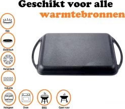 Kicinn Grillplaat - Gietijzer - Geëmailleerd - Incl. Accessoires - Ø 33 X 21.8 Cm (LxB) 12 Kicinn Grillplaat - Gietijzer - Geëmailleerd - Incl. Accessoires - Ø 33 X 21.8 Cm (LxB) -Thuiskeuken 1200x1045