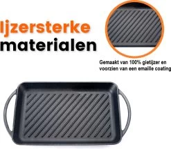 Kicinn Grillplaat - Gietijzer - Geëmailleerd - Incl. Accessoires - Ø 33 X 21.8 Cm (LxB) 11 Kicinn Grillplaat - Gietijzer - Geëmailleerd - Incl. Accessoires - Ø 33 X 21.8 Cm (LxB) -Thuiskeuken 1200x1050