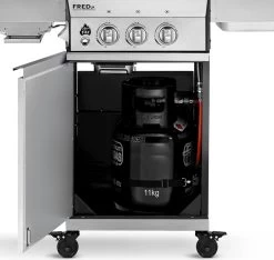 Burnhard Gas BBQ FRED JR. Deluxe - 2 Branders - Incl. Keramische Infraroodbrander & Afdekhoes - Deluxe -Thuiskeuken 1200x1135 3