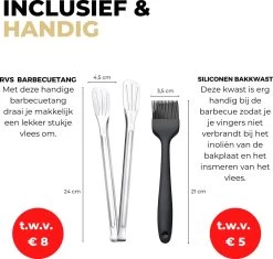 Ozocozy BBQ-ONE Houtskool Tafelbarbecue - Ø30 Cm- Zwart - Incl. Draagtas, Siliconen Bakkwast En RVS-Barbecuetang -Thuiskeuken 1200x1141 1