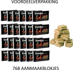 Samba Aanmaakblokjes Bruin á 24 X 32 Stuks - Omdoos Is 768 Aanmaakblokjes -Thuiskeuken 1200x1148 3