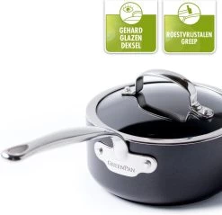 GreenPan Barcelona Infinity Pro Hapjespan Met Deksel 30cm - Zwart - Inductie - PFAS-vrij -Thuiskeuken 1200x1162