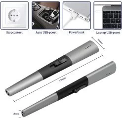 Allkinds Lange Elektrische Plasma Aansteker - USB Oplaadbaar - Vlamloze Elektrische Aansteker Voor Keuken, Kaars, BBQ Of Openhaard - Zwart - In- En Outdoor - Chique Design -Thuiskeuken 1200x1162 3