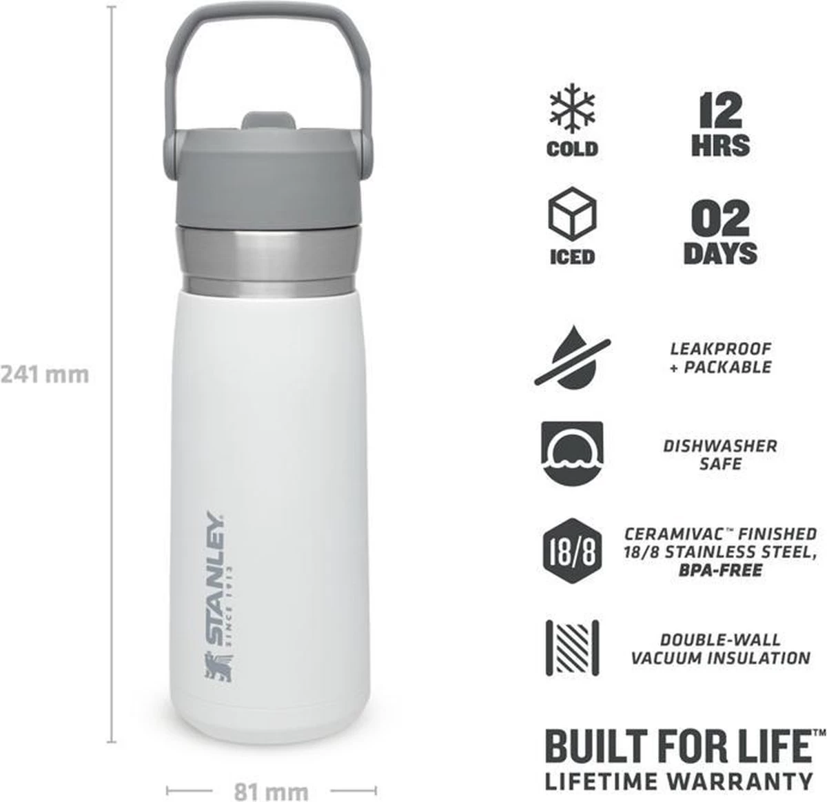 Stanley The IceFlow™ Flip Straw Water Bottle 0,65L - Thermosfles - Saffron 13 Stanley The IceFlow™ Flip Straw Water Bottle 0,65L - Thermosfles - Saffron - Afbeelding 11