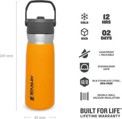 Stanley The IceFlow™ Flip Straw Water Bottle 0,65L - Thermosfles - Saffron 27 Stanley The IceFlow™ Flip Straw Water Bottle 0,65L - Thermosfles - Saffron -Thuiskeuken 1200x1170