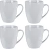 Excellent Houseware Set Van 4x Stuks Bekers/mokken Wit 380 Ml Van Porselein - Melkbekers -Thuiskeuken 1200x1170 3