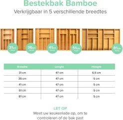 Grote Bestekbak Bamboe 81x47CM - Coninx Besteklade - Opbergbak - Duurzaam - Bamboe - Voor Laden Vanaf 47cm Diep 15 Grote Bestekbak Bamboe 81x47CM - Coninx Besteklade - Opbergbak - Duurzaam - Bamboe - Voor Laden Vanaf 47cm Diep -Thuiskeuken 1200x1172 2