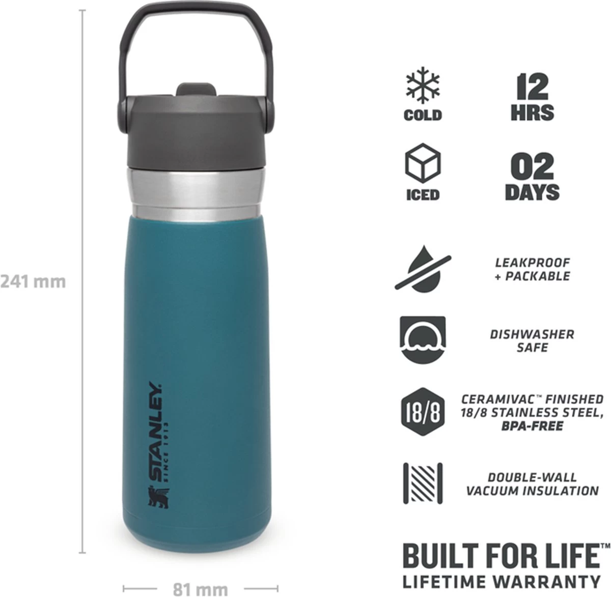 Stanley The IceFlow™ Flip Straw Water Bottle 0,65L - Thermosfles - Saffron 16 Stanley The IceFlow™ Flip Straw Water Bottle 0,65L - Thermosfles - Saffron - Afbeelding 14