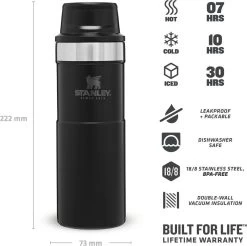Stanley Trigger-Action Travel Mug 0.47L - Thermosfles - Matt Black -Thuiskeuken 1200x1195 3