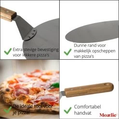 Pizzaschep 30 Cm Voor Oven Of BBQ - Rond - RVS - Met Houten Handvat -Thuiskeuken 1200x1198 21