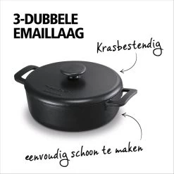 BRABANTIA THE DUTCH Gietijzeren Braadpan - Ø 28cm - MAT Zwart - Inductie -Thuiskeuken 1200x1200 106