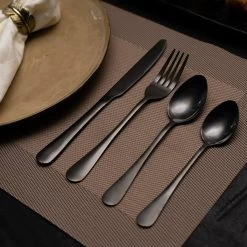 OEC Kitchen Bestekset 36-delig - Zwart - 6 Persoons - Steakmessen - Messen - Vorken - Lepels - RVS -Thuiskeuken 1200x1200 1131