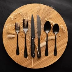 OEC Kitchen Bestekset 36-delig - Zwart - 6 Persoons - Steakmessen - Messen - Vorken - Lepels - RVS -Thuiskeuken 1200x1200 1132