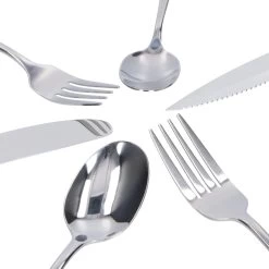 Deleca 12 Persoons Bestekset (72-delig) - Lepels, Messen, Vorken & Steakmessen - Vaatwasserbestendig - Zilver / RVS -Thuiskeuken 1200x1200 1140