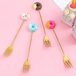 Gebaksvorkjes Donut Set Van 4 Taartvorkjes - Goud -Thuiskeuken 1200x1200 1154