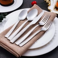 Deleca 6 Persoons Bestekset Deluxe (30-delig) - Vorken, Lepels En Messen - Vaatwasserbestendig - Gehamerd - Zilver / RVS -Thuiskeuken 1200x1200 1189