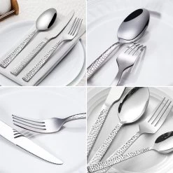 Deleca 6 Persoons Bestekset Deluxe (30-delig) - Vorken, Lepels En Messen - Vaatwasserbestendig - Gehamerd - Zilver / RVS -Thuiskeuken 1200x1200 1192