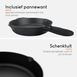 Ocina Gietijzeren Pan – ø30,5cm - Skillet - Koekenpan – Hapjespan – Koekenpan Inductie – Koekenpannenset - Gietijzeren Pan Bbq - Gietijzer -Thuiskeuken 1200x1200 12