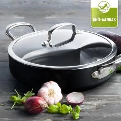 GreenPan Barcelona Infinity Pro Hapjespan Met Deksel 30cm - Zwart - Inductie - PFAS-vrij -Thuiskeuken 1200x1200 194