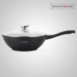 Royalty Line Marble Coating Wok - Met Glazen Deksel - Zwart - 30 Cm -Thuiskeuken 1200x1200 205