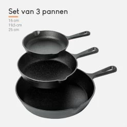 Ocina Gietijzeren Pan – Set Van 3 Stuks – ø25cm, ø19.5cm En ø16cm - Skillet - Koekenpan – Hapjespan – Koekenpan Inductie – Koekenpannenset - Gietijzeren Pan Bbq - Gietijzer - Incl. Receptenboek 12 Ocina Gietijzeren Pan – Set Van 3 Stuks – ø25cm, ø19.5cm En ø16cm - Skillet - Koekenpan – Hapjespan – Koekenpan Inductie – Koekenpannenset - Gietijzeren Pan Bbq - Gietijzer - Incl. Receptenboek -Thuiskeuken 1200x1200 389