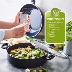 Greenpan Torino Keramische Hapjespan - 28 Cm - Met Glazen Deksel -Thuiskeuken 1200x1200 39