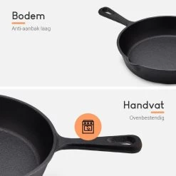 Ocina Gietijzeren Pan – Set Van 3 Stuks – ø25cm, ø19.5cm En ø16cm - Skillet - Koekenpan – Hapjespan – Koekenpan Inductie – Koekenpannenset - Gietijzeren Pan Bbq - Gietijzer - Incl. Receptenboek 14 Ocina Gietijzeren Pan – Set Van 3 Stuks – ø25cm, ø19.5cm En ø16cm - Skillet - Koekenpan – Hapjespan – Koekenpan Inductie – Koekenpannenset - Gietijzeren Pan Bbq - Gietijzer - Incl. Receptenboek -Thuiskeuken 1200x1200 391