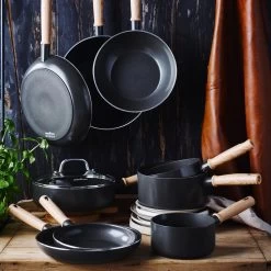 GreenChef Vintage Wokpan 28cm/3.7L - Zwart - Inductie - PFAS-vrij -Thuiskeuken 1200x1200 4