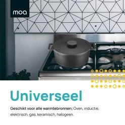MOA Gietijzeren Braadpan - Inhoud 7,1 Liter - 29CM - Rond - Alle Warmtebronnen - Ook Voor Inductie - Gewicht 7,6 Kg - Zwart - MC29B -Thuiskeuken 1200x1200 551