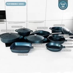 Westinghouse Performance Series - Wokpan Inductie - 28cm Luxe Wok Met Deksel - Blauw - Geschikt Voor Alle Warmtebronnen -Thuiskeuken 1200x1200 582