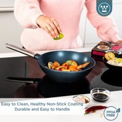 Westinghouse Performance Series - Wokpan Inductie - 28cm Luxe Wok Met Deksel - Blauw - Geschikt Voor Alle Warmtebronnen -Thuiskeuken 1200x1200 583