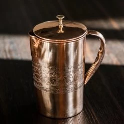 Puur Koperen Kan Bloempatroon - 1,5 Liter -Thuiskeuken 1200x1200 629