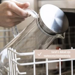 MÊZON® Schenkkan - Glazen Waterkan - Waterkaraf Voor Fruitwater - Multifunctionele Decanteer Karaf - Kan Met Deksel - 1.5L Capaciteit -Thuiskeuken 1200x1200 676