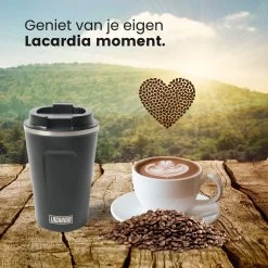 LaCardia Koffiebeker To Go Premium Zwart – Thermosbeker – Theebeker – 380ML – Herbruikbaar -Thuiskeuken 1200x1200 725