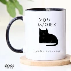 I Work Hard Kat Mok - Katten - Juf Cadeau - Meester Cadeau - Verjaardagscadeau - Cadeau - Verjaardag Cadeau Man - Cadeau Voor Man - Cadeau Voor Vrouw - Mokken - Theeglazen - Koffiekopjes -Thuiskeuken 1200x1200 750