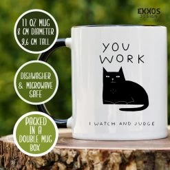 I Work Hard Kat Mok - Katten - Juf Cadeau - Meester Cadeau - Verjaardagscadeau - Cadeau - Verjaardag Cadeau Man - Cadeau Voor Man - Cadeau Voor Vrouw - Mokken - Theeglazen - Koffiekopjes -Thuiskeuken 1200x1200 751