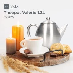 Vaja Valerie - Theepot Met Filter - Dubbelwandig - RVS - 1.2L 26 Vaja Valerie - Theepot Met Filter - Dubbelwandig - RVS - 1.2L -Thuiskeuken 1200x1200 767