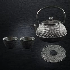 SakuraTea - Theepot Set - 4-delig - Gietijzer - Zwart - 0.8L - 2 Kopjes (100ml) -Thuiskeuken 1200x1200 771